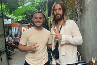 Jared Leto paseó por Palermo y se sacó fotos con sus fans