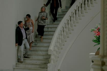 Jason Isaacs, en una de las dramáticas escenas filmadas