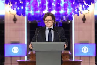 Una paradójica escenografía para el discurso de Milei en el nuevo Palacio Libertad