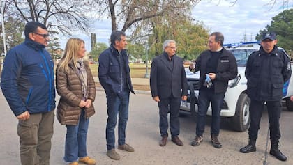 Javier Alonso, número dos de la Seguridad bonaerense, en un acto de entrega de patrulleros
