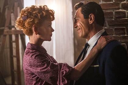 Javier Bardem como Desi Arnaz y Nicole Kidman como Lucille Ball en Being the Ricardos