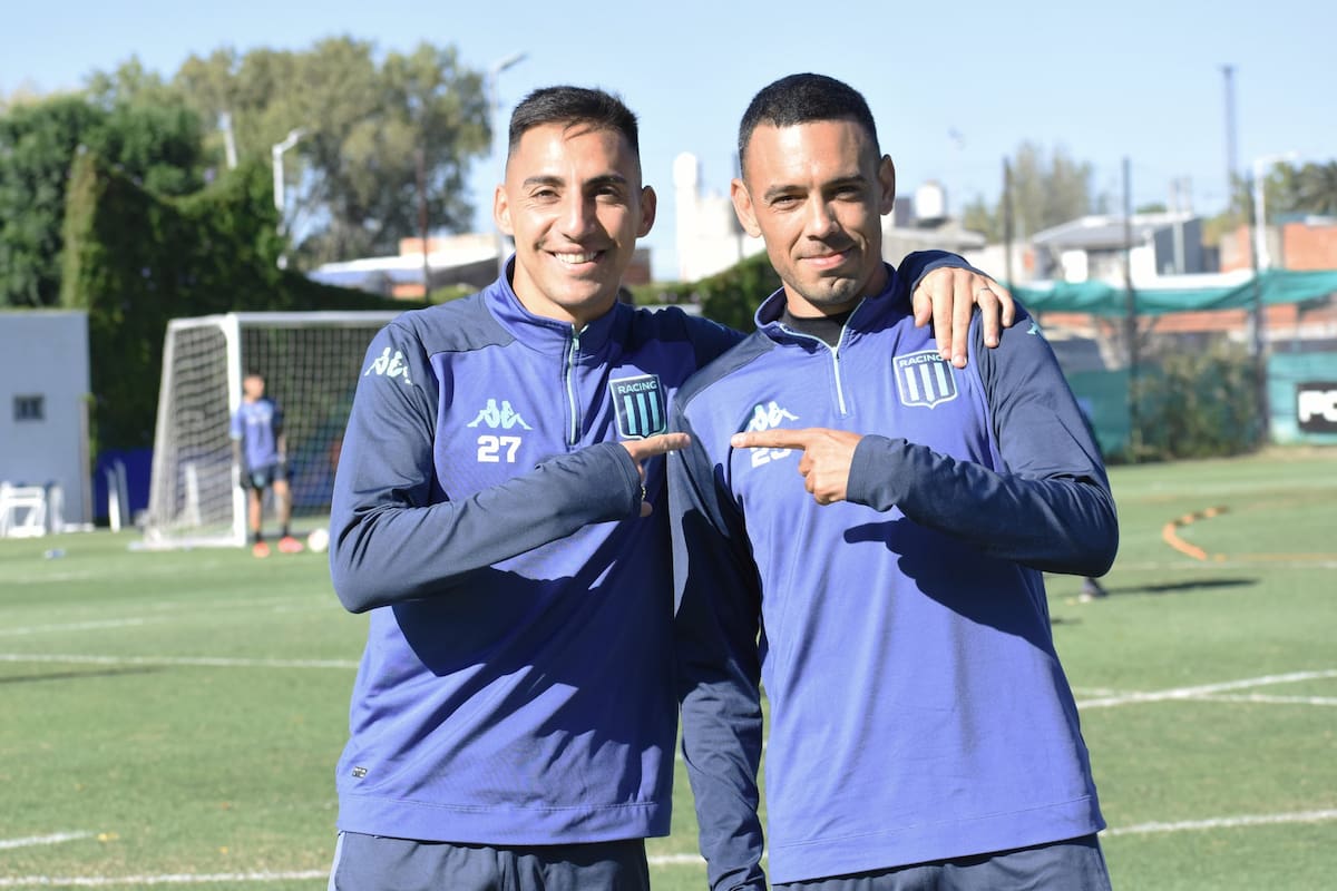 Javier Correa, autor de dos goles ante Patronato, y Nery Domínguez, quien le aportó las asistencias con lanzamientos largos; entre Correa y Copetti se turnan para hacer goles pare el buen presente de Racing