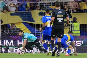 Javier García fue el mejor valor de Boca, pero no pudo atrapar el penal