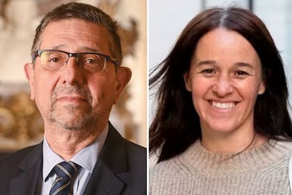 Javier Herrera Bravo y su reemplazante, María Ibarzabal Murphy