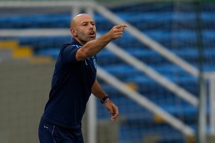 Javier Mascherano durante el primer partido del seleccionado Sub 20 (AP Photo/Fernando Vergara)