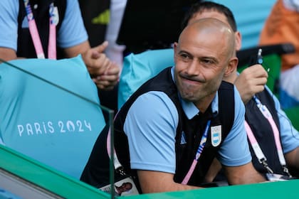 Javier Mascherano, durante su último torneo oficial al frente de una selección juvenil: dirigió al equipo olímpico en París 2024