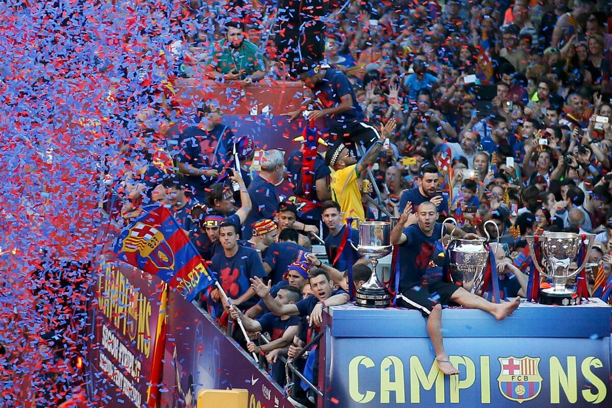 Javier Mascherano en el Barcelona campeón de la Champions League de 2015.