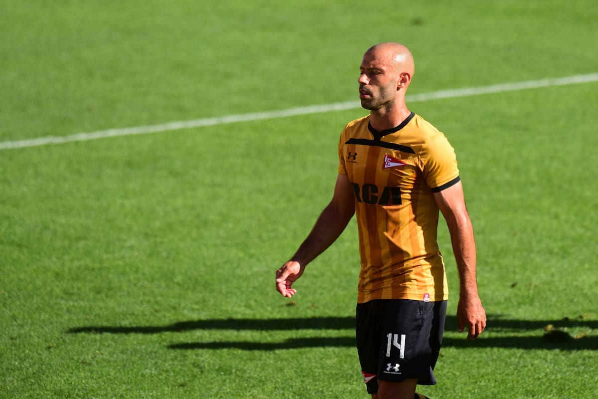 Javier Mascherano en el último partido antes de anunciar su retiro del fútbol.