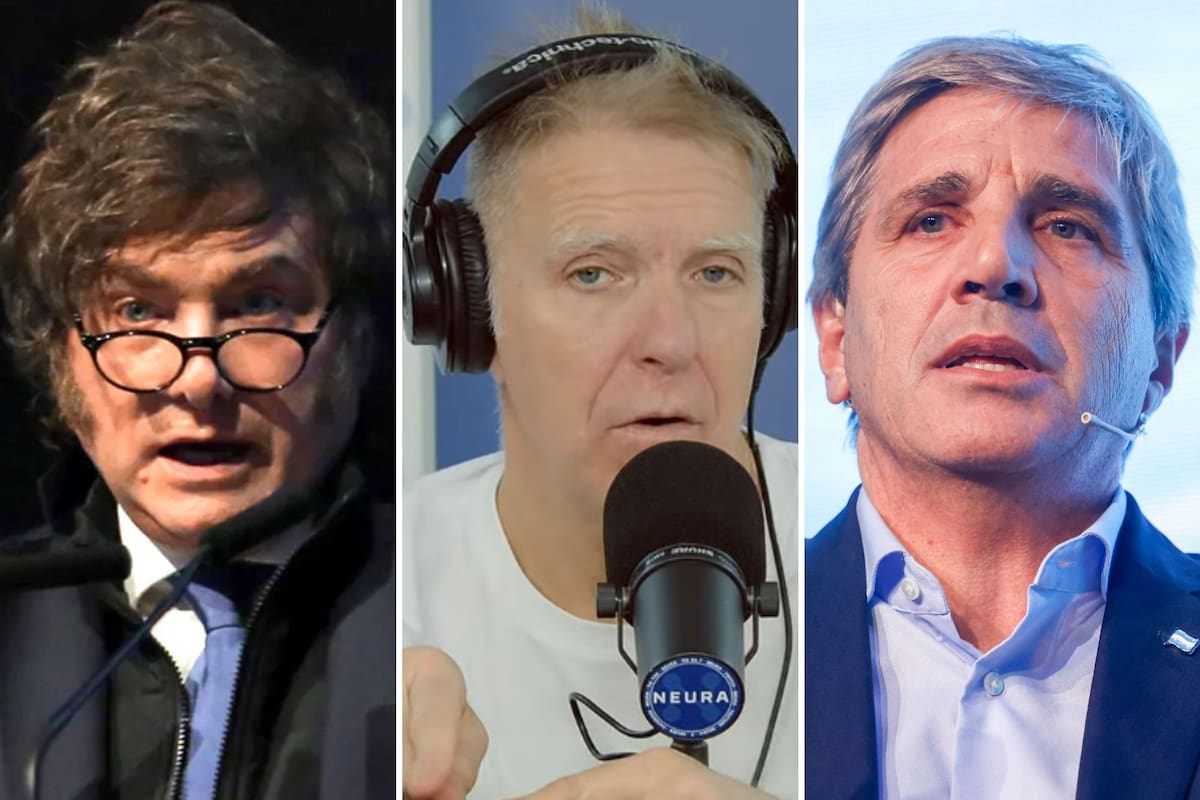 Javier Milei, Alejandro Fantino y Luis Caputo