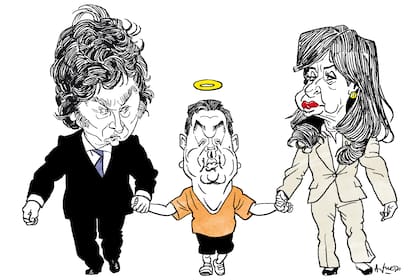 Javier Milei, Ariel Lijo y Cristina Kirchner