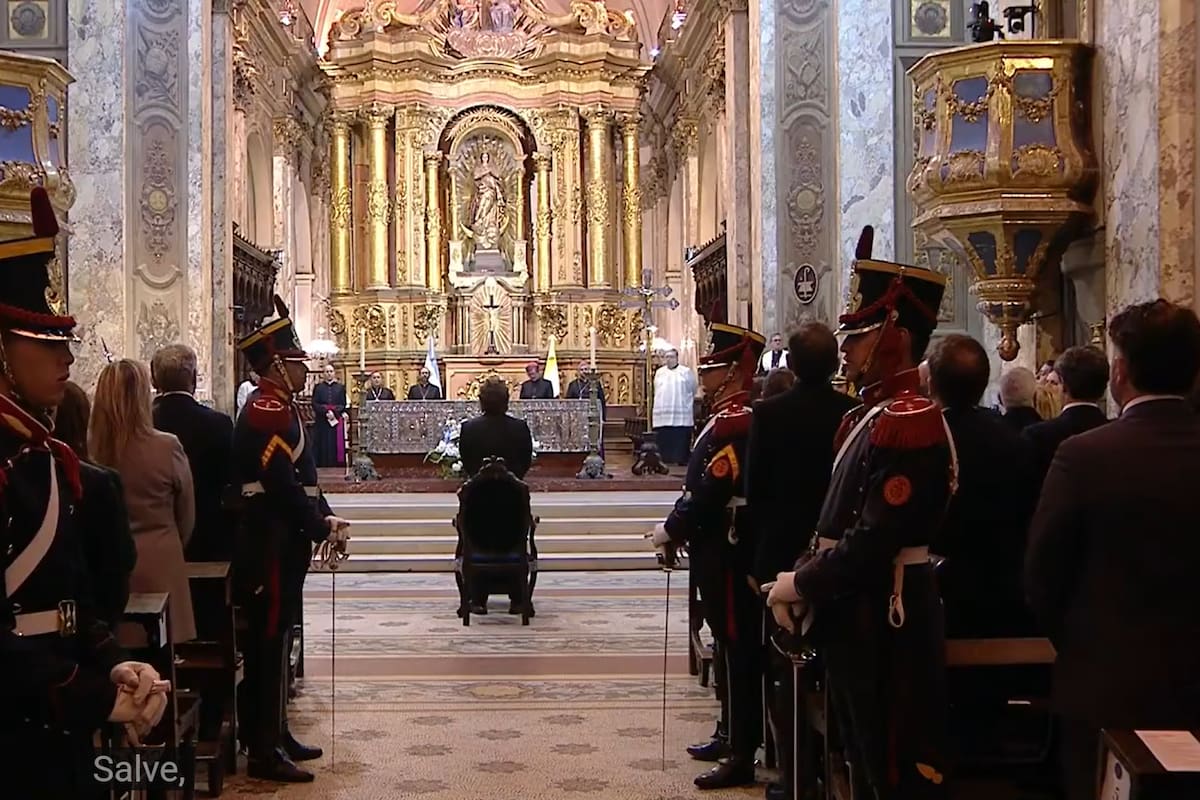 Javier Milei asiste al tedeum del 9 de Julio en la Catedral Metropolitana