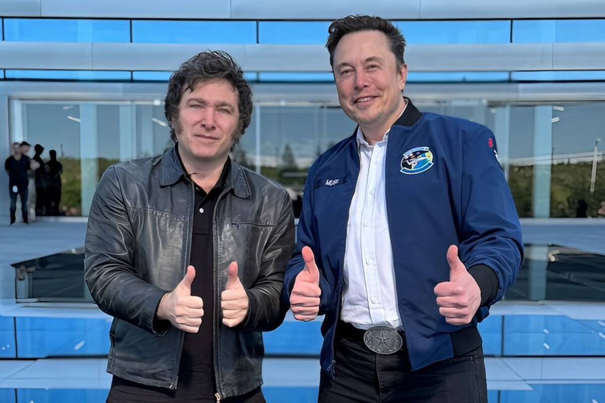Javier Milei con Elon Musk