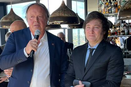 Javier Milei con empresarios en Mar del Plata