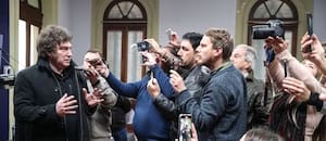 La sala de prensa de la Casa Rosada amaneció con cajones abiertos y papeles revueltos
