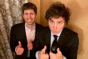 Javier Milei con Sam Altman