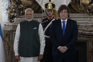 Javier Milei con su par de la India