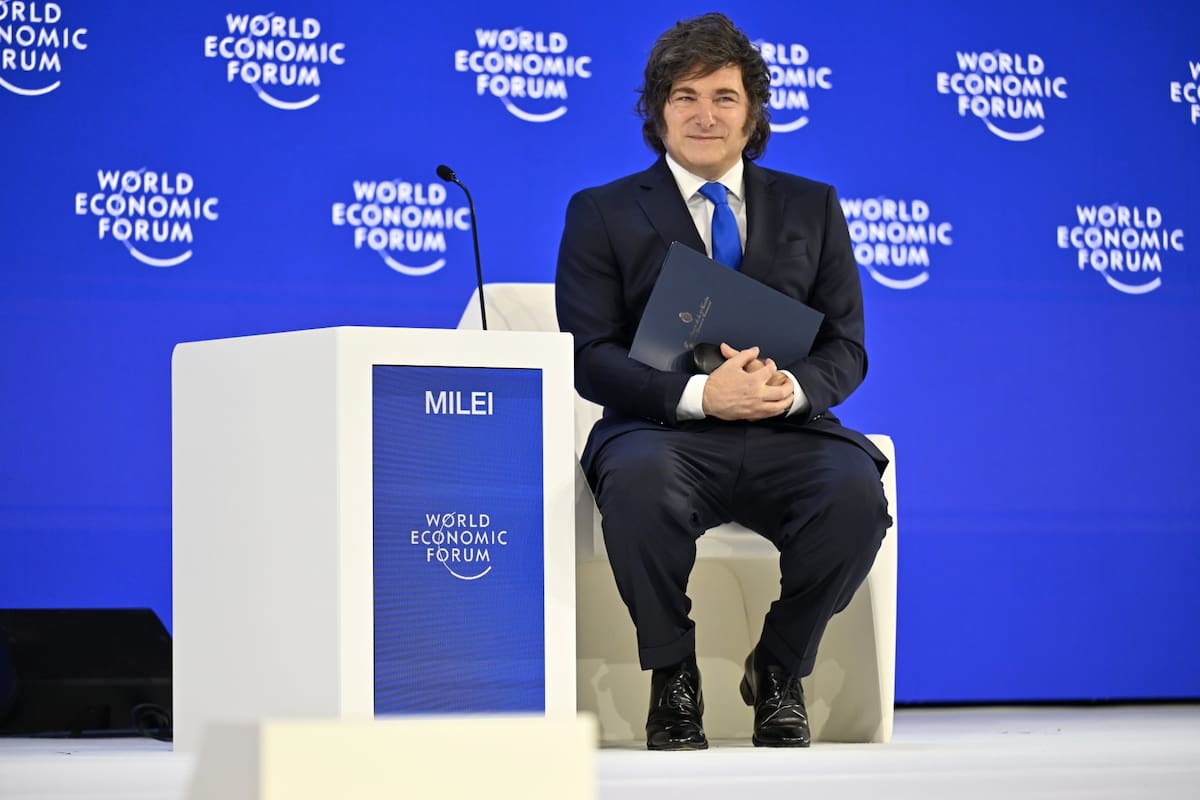 Javier Milei, cuando expuso en el Foro Económico de Davos