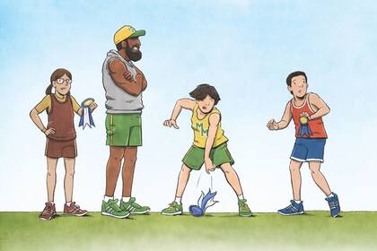 Javier Milei (de camiseta amarilla), es uno de los personajes de un libro de Tuttle Twins, según el autor de los libros de la serie