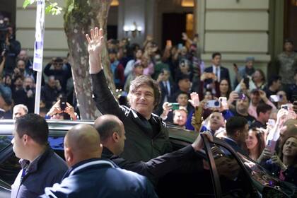 Javier Milei, después de votar