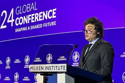Javier Milei disertó ante inversores en la conferencia global del Instituto Milken.