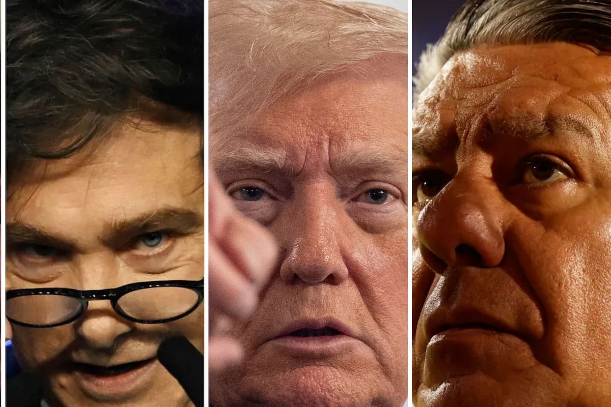 Javier Milei, Donald Trump y "Chiqui" Tapia