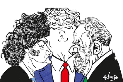Javier Milei, Donald Trump y Lula da Silva
