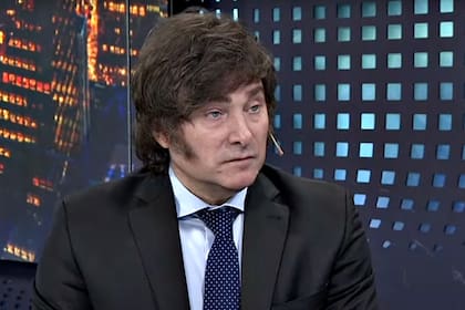 Javier Milei durante la entrevista
