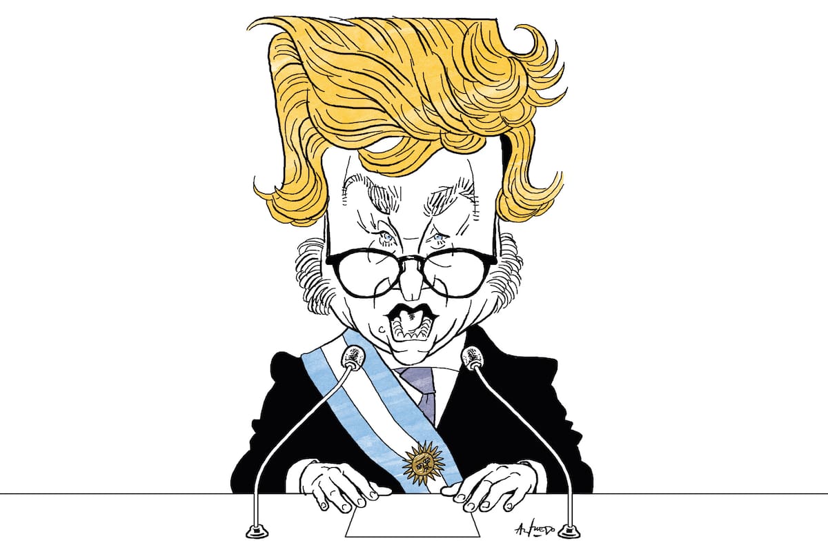 Javier Milei, durante la apertura de las sesiones ordinarias en el Congreso