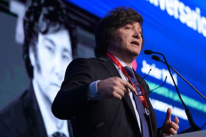 Javier Milei, durante la Expo EFI 2023