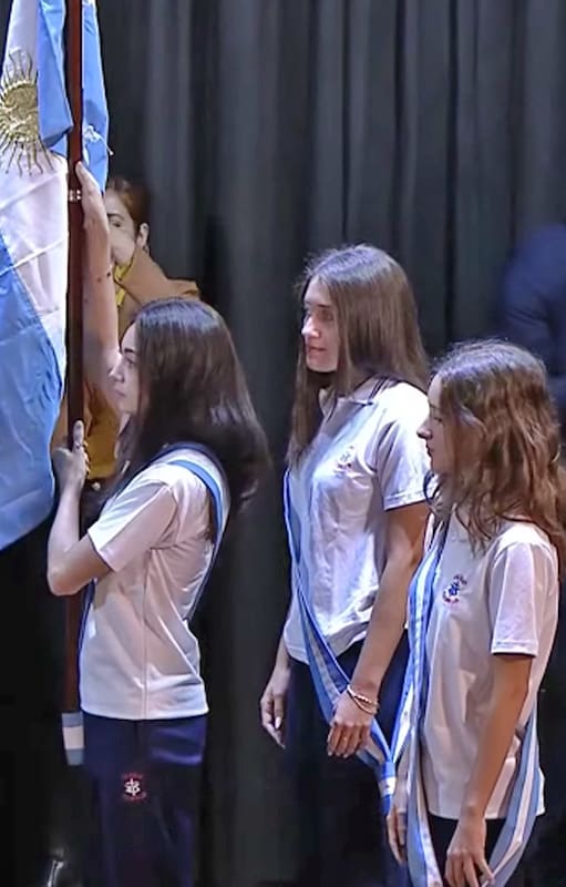 Javier Milei, durante la inauguración del ciclo lectivo en el colegio Cardenal Copello