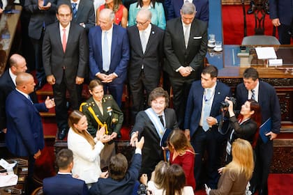 Javier Milei, durante la última apertura de sesiones ordinarias en el Congreso