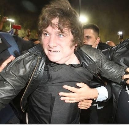 Javier Milei durante un acto en Mendoza