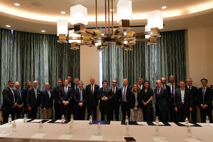 Javier Milei, el jueves, en el encuentro con empresarios e inversionistas en Los Ángeles.