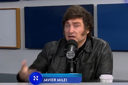 Javier Milei, el lunes, en una entrevista en la que volvió a cargar contra periodistas