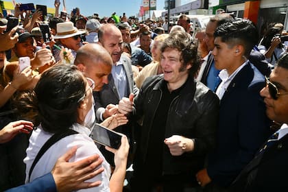 Javier Milei, el martes, en Expoagro