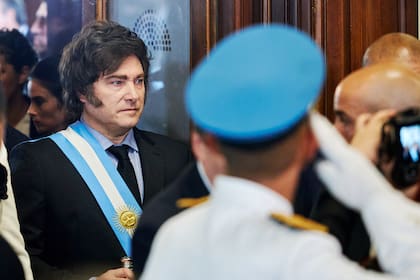 Javier Milei, el sábado pasado, en el Congreso