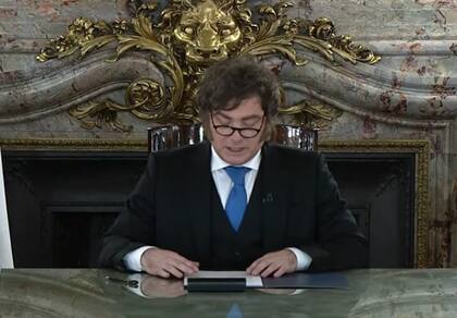Javier Milei, en cadena nacional