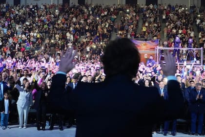 Javier Milei, en Chaco, en la inauguración de un templo de la Iglesia Portal del Cielo
