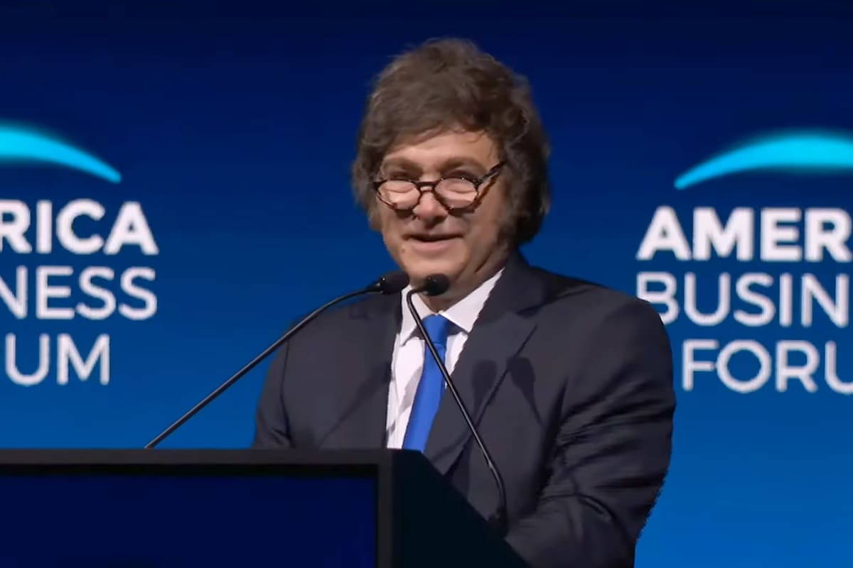 Javier Milei en el ABF