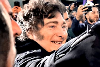 Javier Milei en el acto de Adorni en Lugano