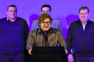 Javier Milei en el acto de La Plata
