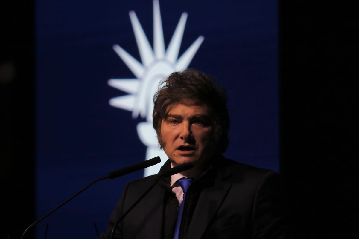 Javier Milei en el acto de la Fundación Faro
