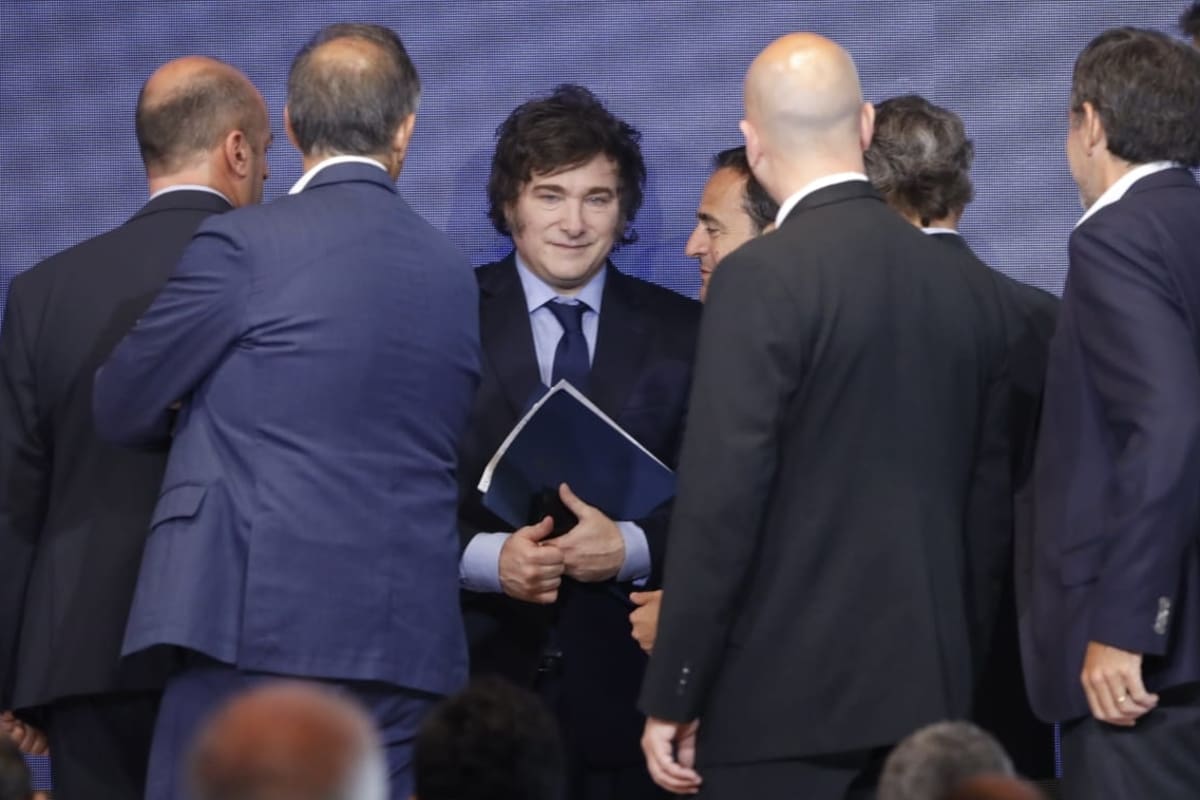 Javier Milei, en el Coloquio de IDEA, en Mar del Plata