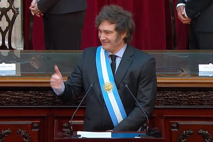 Javier Milei en el Congreso de la Nación