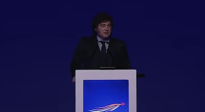 Javier Milei, en el encuentro "Vientos de Cambio"