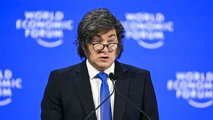 Javier Milei en el Foro Económico Mundial (Foto: Fabrice COFFRINI / AFP)