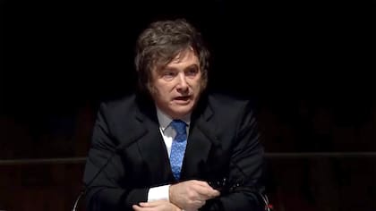 Javier Milei, en el Homenaje a Adam Smith en el Palacio Libertad