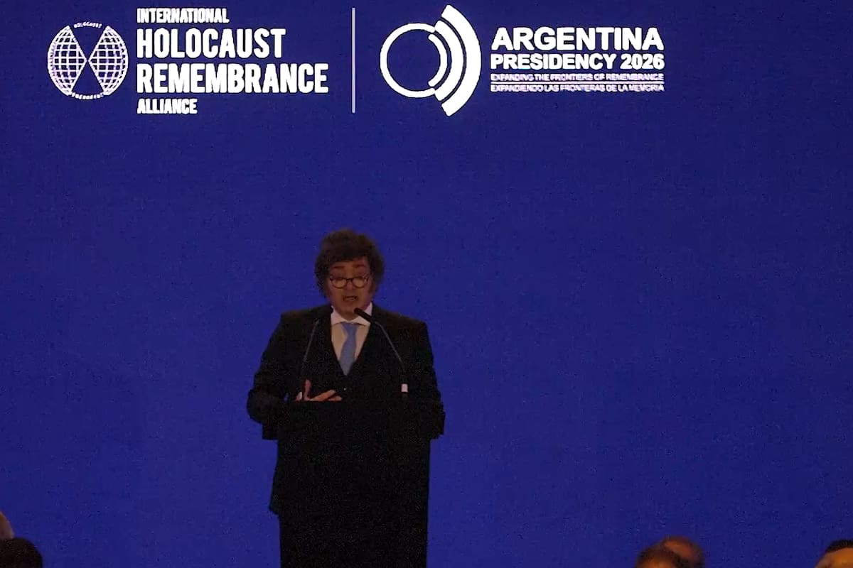 Javier Milei en el primer plenario de la Alianza Internacional para la Memoria del Holocausto (IHRA)
