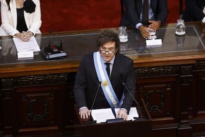 Javier Milei en la apertura de las sesiones legislativas 2025