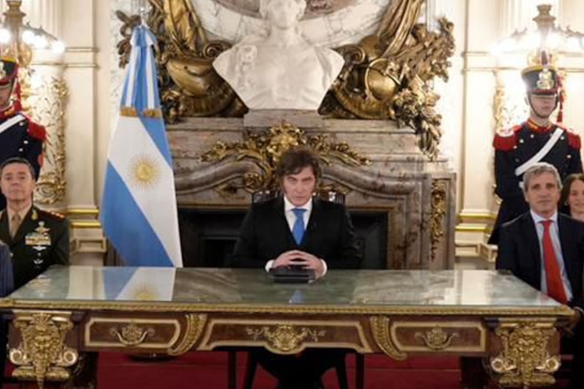 Javier Milei en la cadena nacional